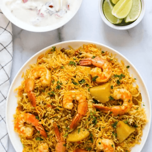 Shrimp Biryani.