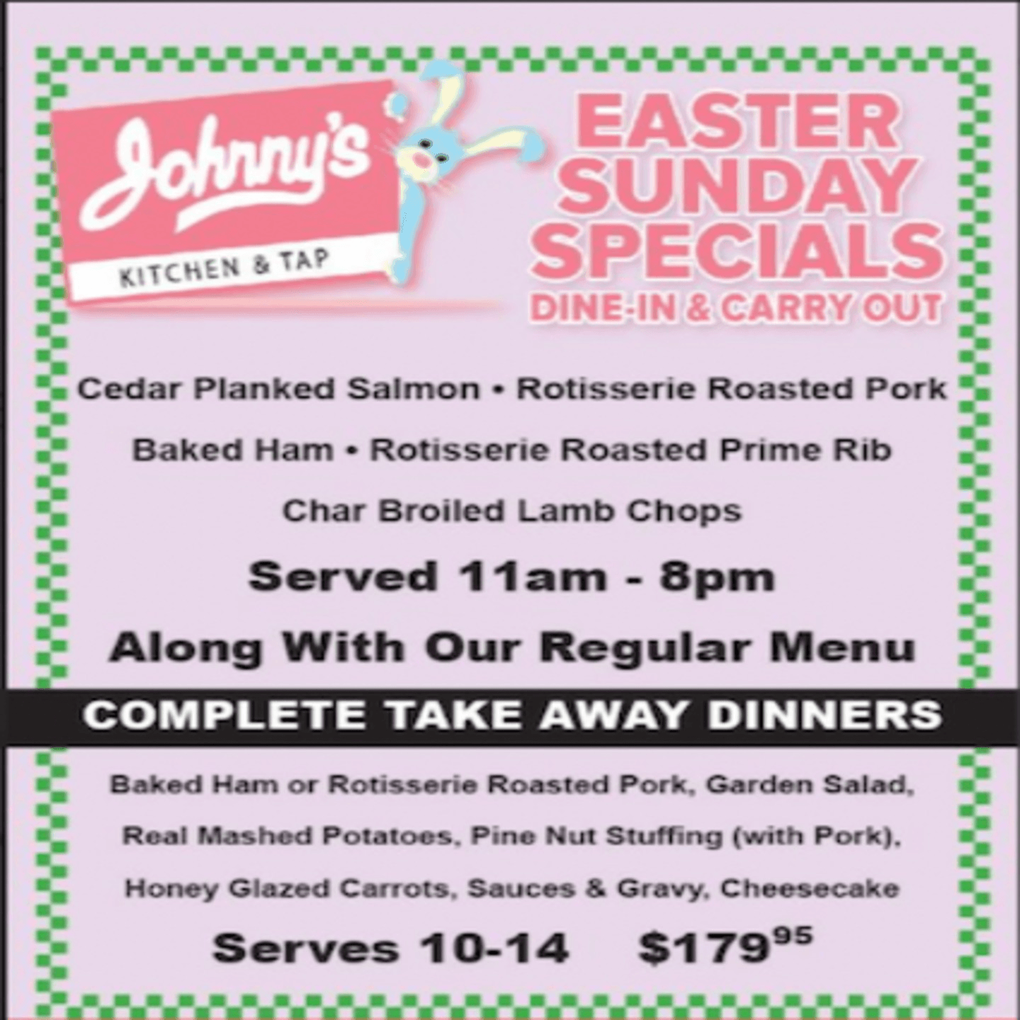 Easter Sunday Specials