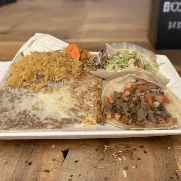 #1-One Enchilada and Two Tacos.