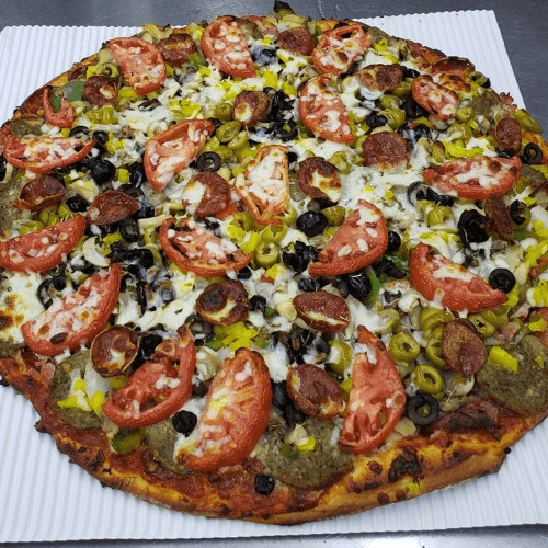 Rosario's Original Mediterranean Wonder Pizza.