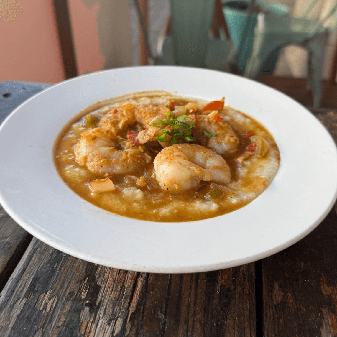Shrimp & Grits Island Style.
