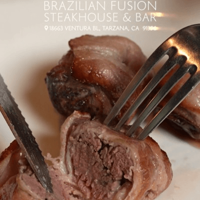 Filet Mignon Wrapped in Smoked Bacon Platter.