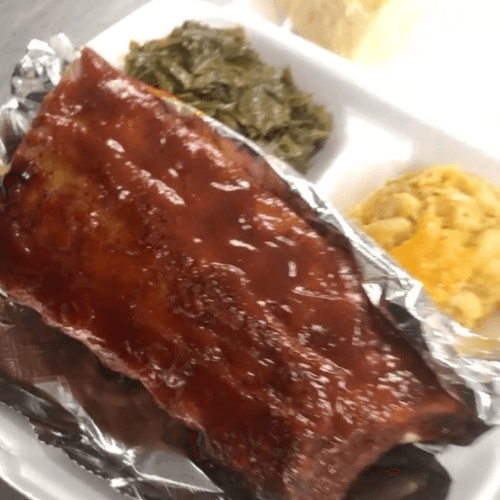 1/2 Rack of BBQ Ribs w/ 2 Sides.