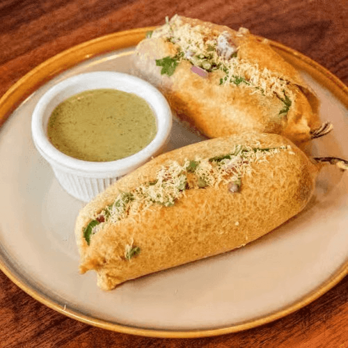 Stuffed Chili Pakora Tray.