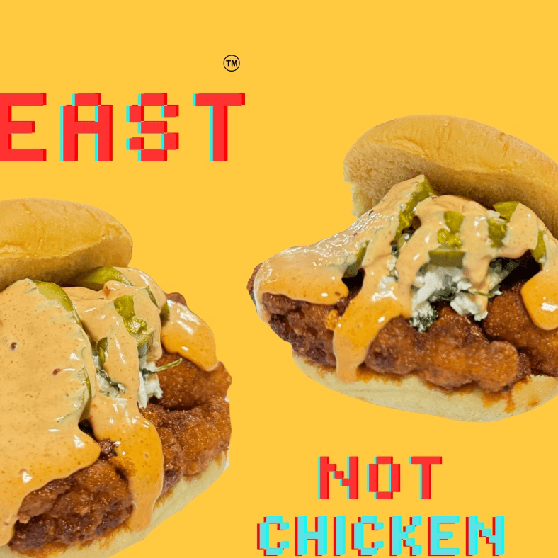 Mr feast Not chicken slider and fries.