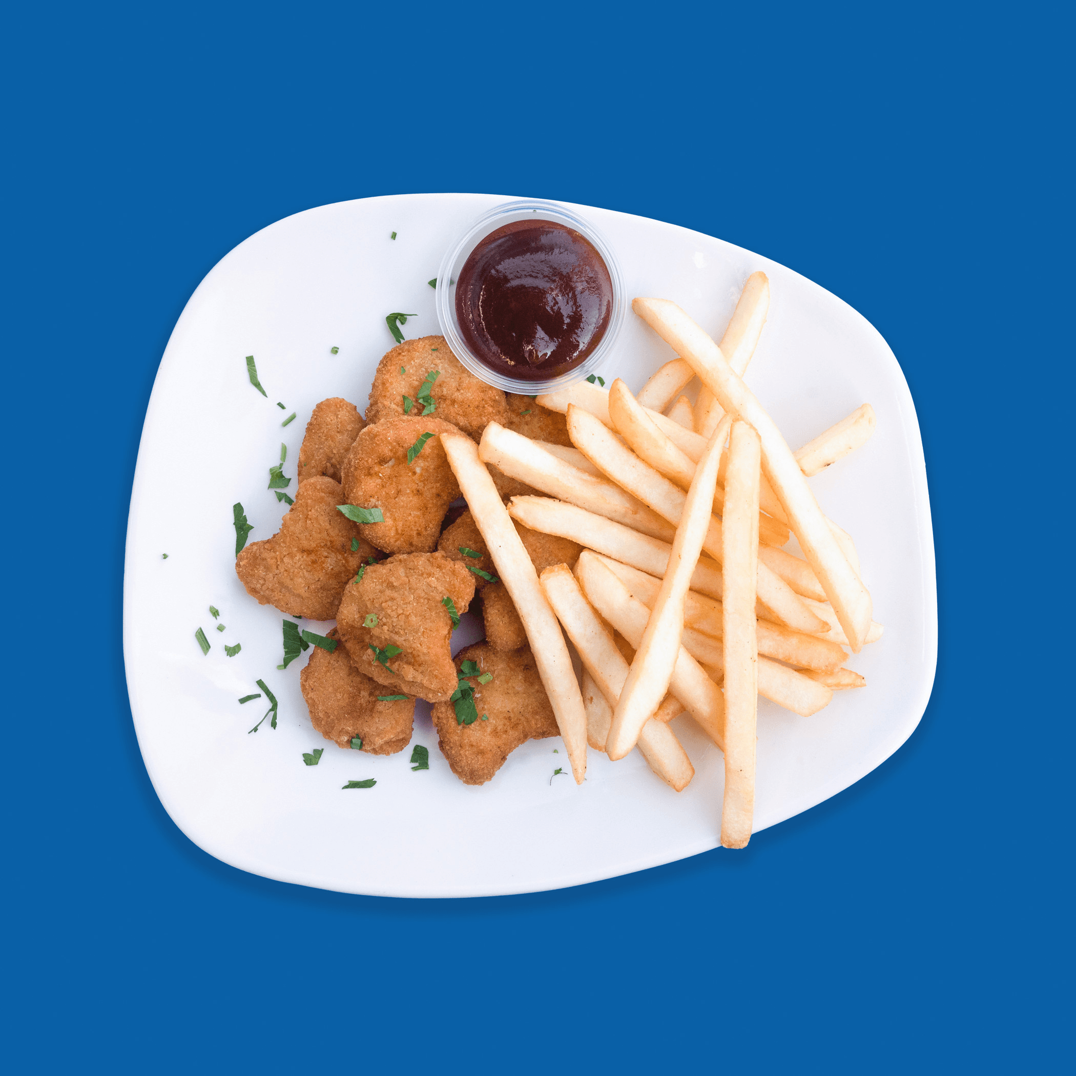 Chicken Nuggets with Fries.