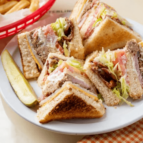 Triple-Decker Triple-Meat Club Sandwich.