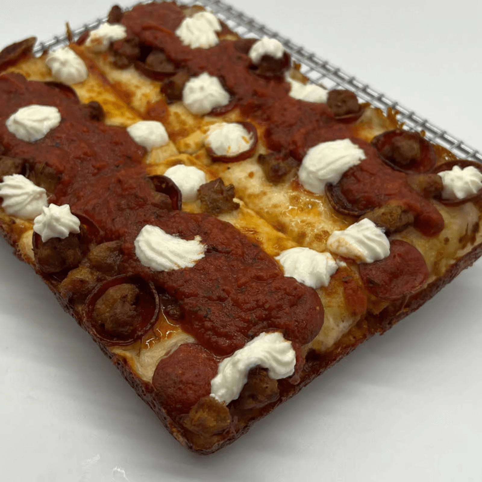Ricotta Champ Detroit Pizza.