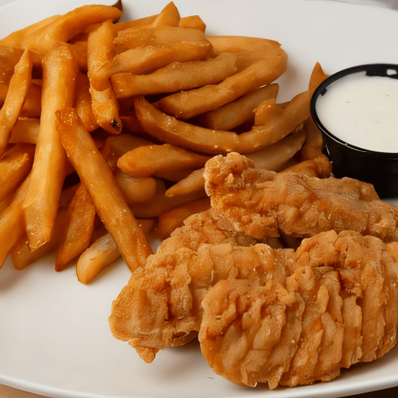 Chicken Tenders with Fries.