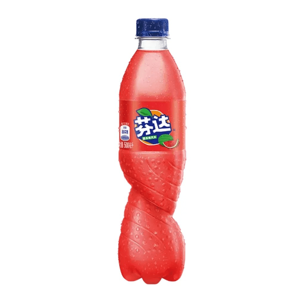 Fanta Watermelon sparkling beverage.