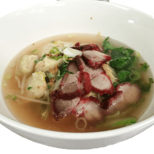 Shrimp Wonton Noodle Soup with BBQ Pork