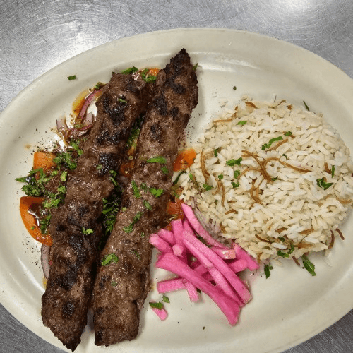 Kafta Kabob Plate.