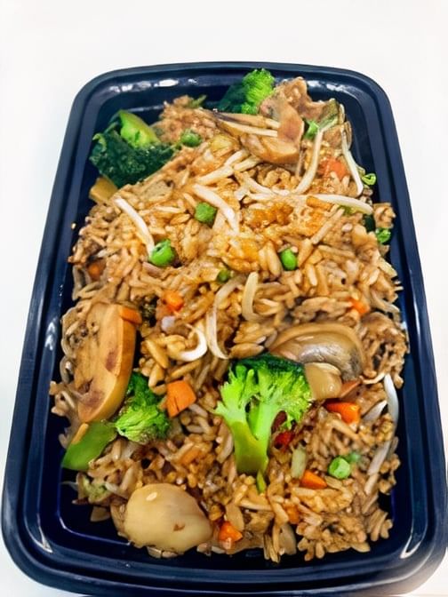 Diced vegetable fried rice.