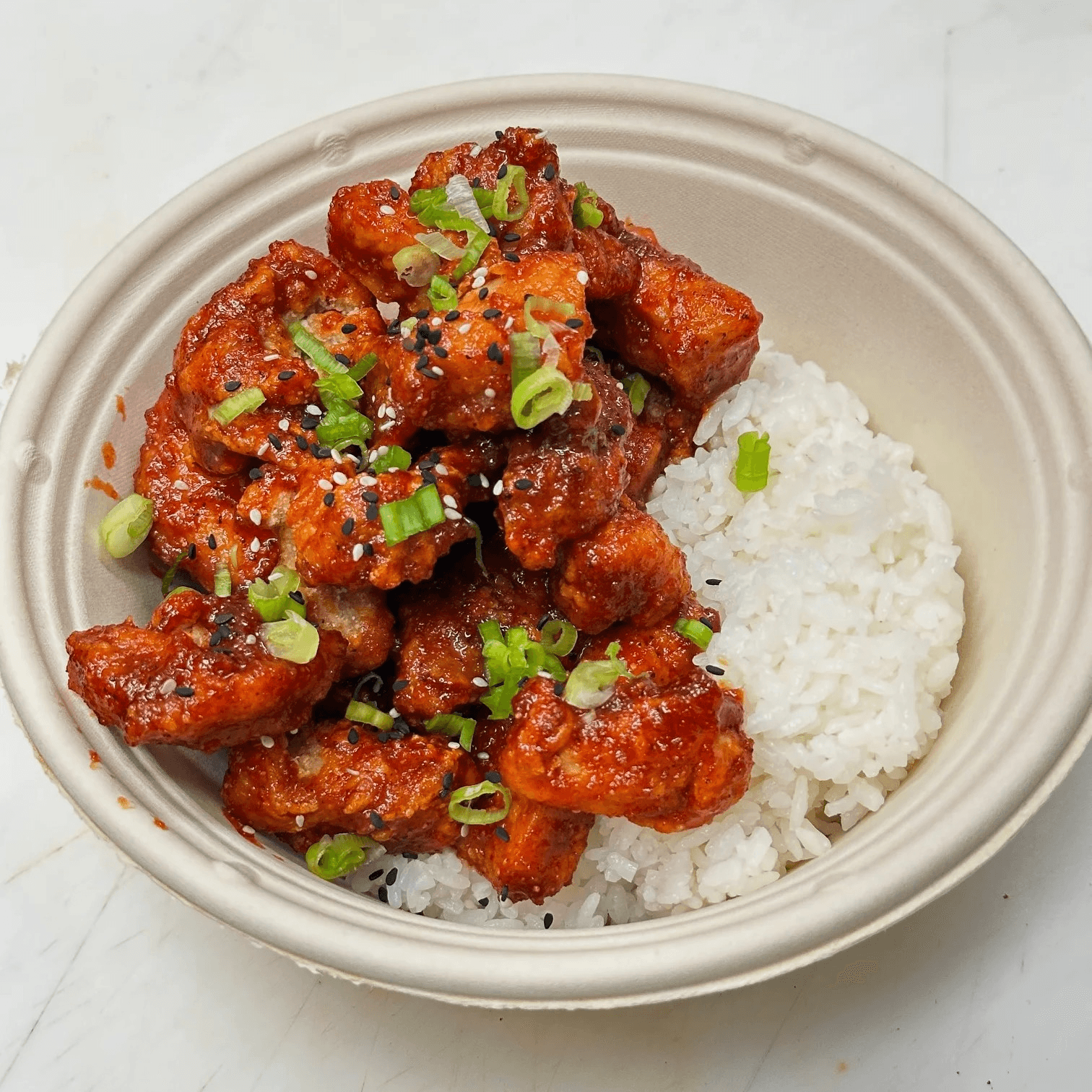 Fried K- Chicken or Tofu.