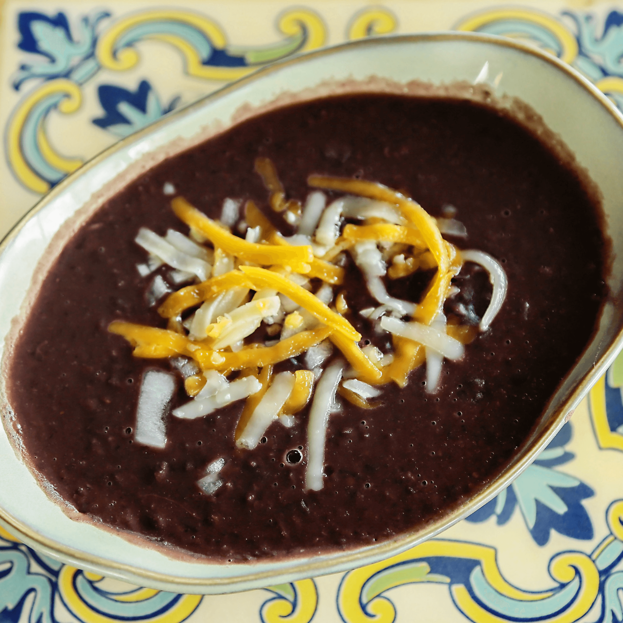 BLACK BEAN SOUP BOWL.