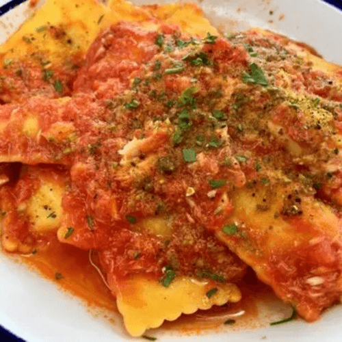 Shrimp & Lobster Ravioli.