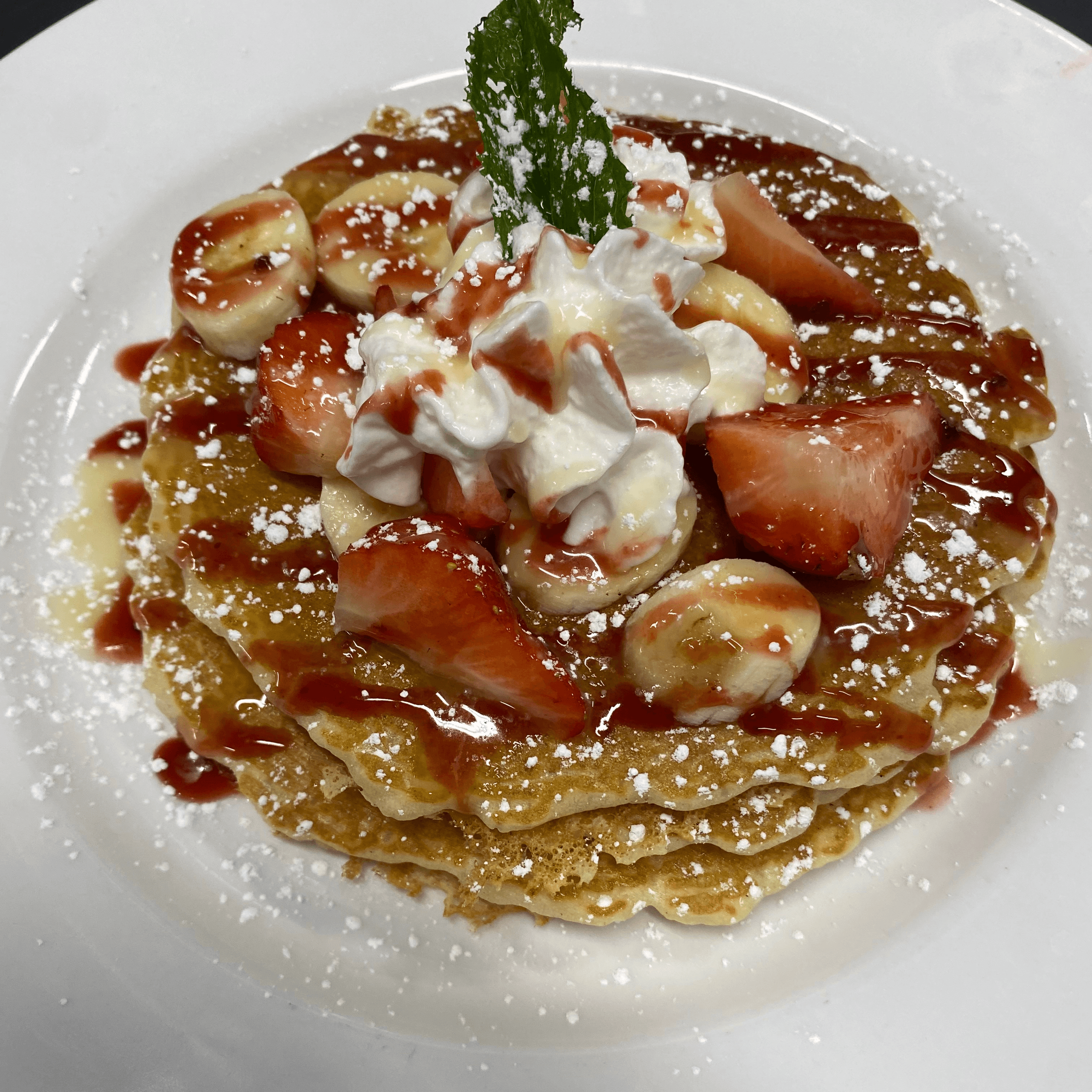 Strawberry Banana Pancakes.