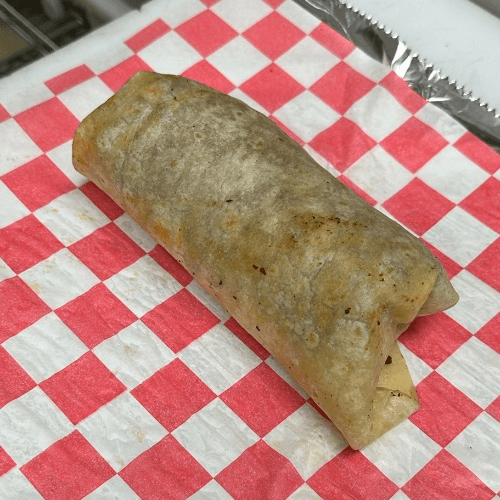 Chicken, Steak or Ground Beef Burrito.