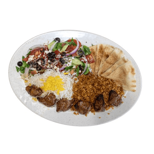 #7) Lamb Kebab Plate.
