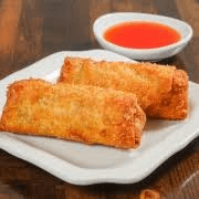 Chicken and vegetable eggrolls.