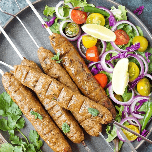 Chicken Seekh Kebab.