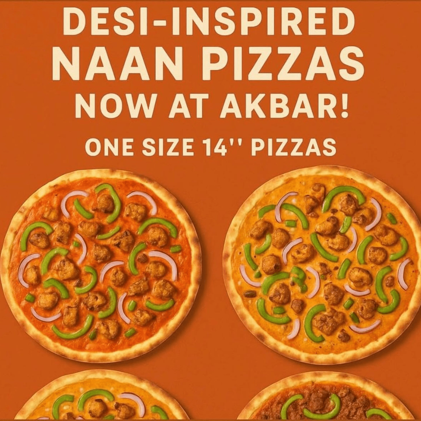 NEW! Desi-Inspired Naan Pizzas at Akbar