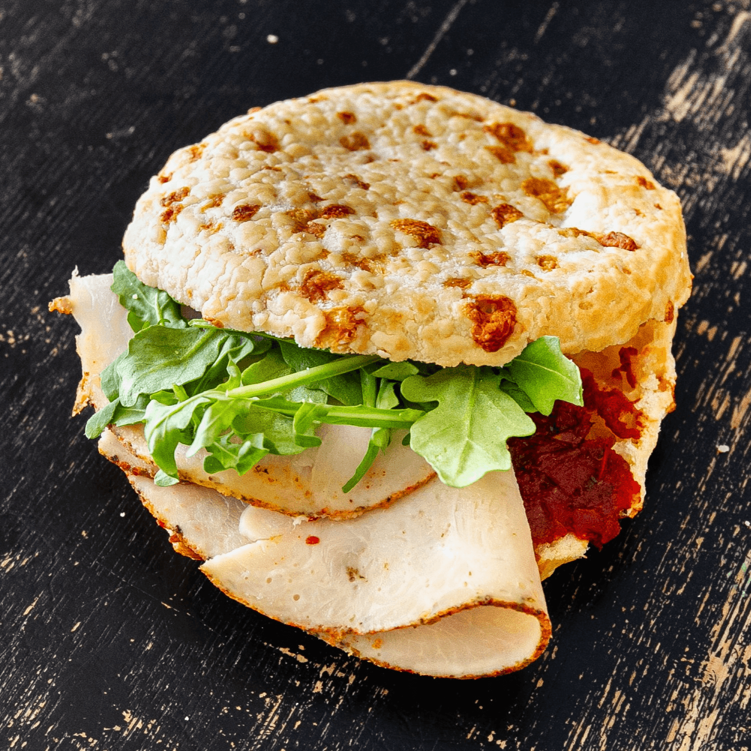 Turkey Sandwich with Tomato Jam.