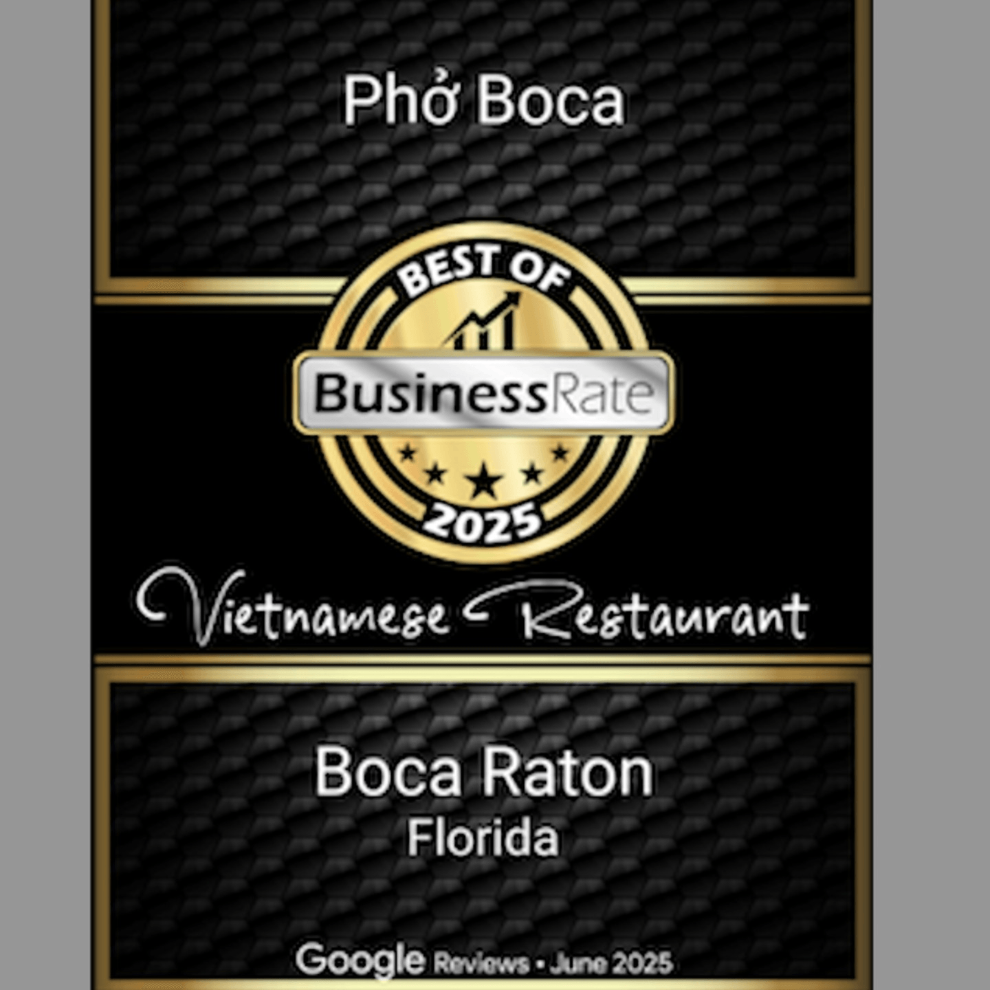Winner: Best Vietnamese Restaurant – Boca Raton