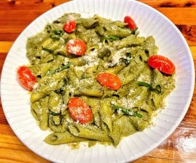 Pesto pasta.
