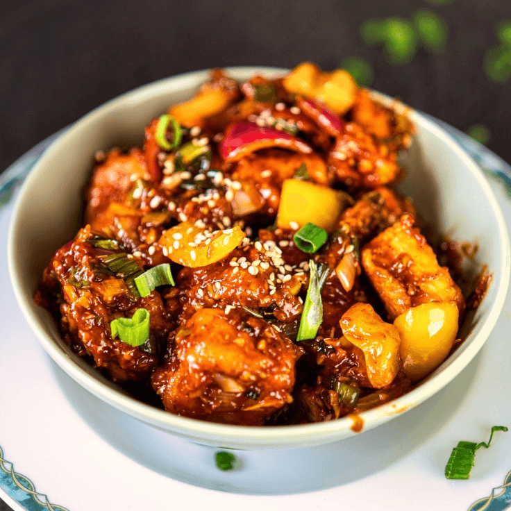 Paneer Manchurian Bowl.