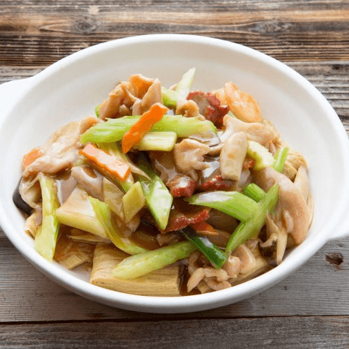 V11 Braised Tofu Skin with Three Delights 三鮮支.