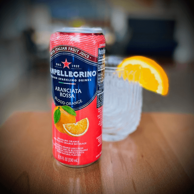 Pelligrino Blood Orange Soda.