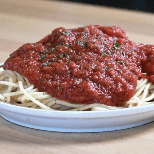 Spaghetti Marinara.