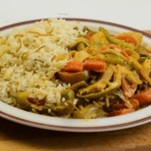 Vegetarian Ghallaba Entree.