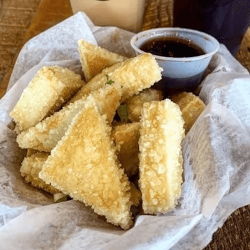CRISPY TOFU BITES.