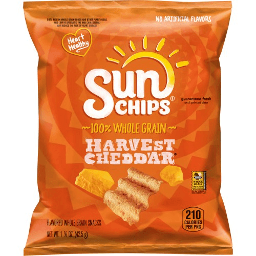 Sun Chips Harvest Cheddar.