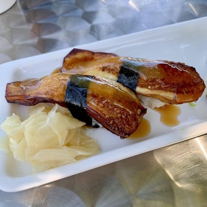 Eggplant Nigiri.