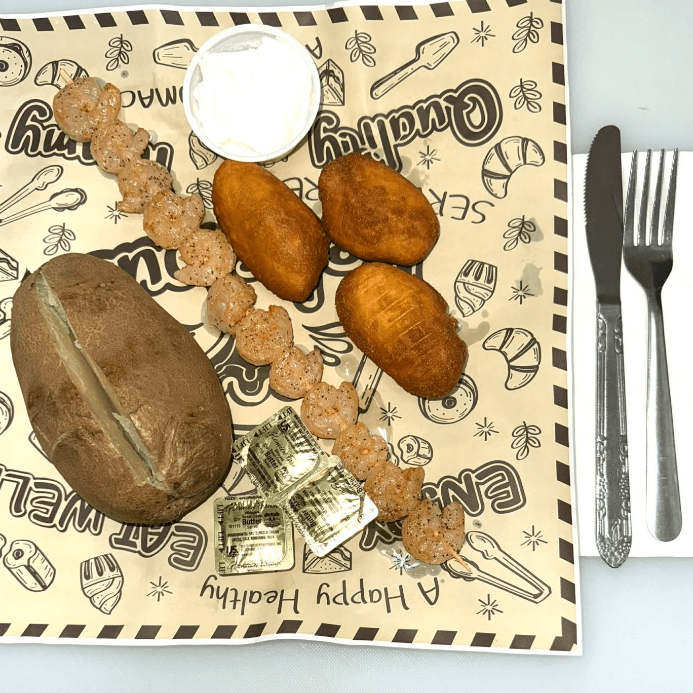 Grilled Shrimp Dinner.