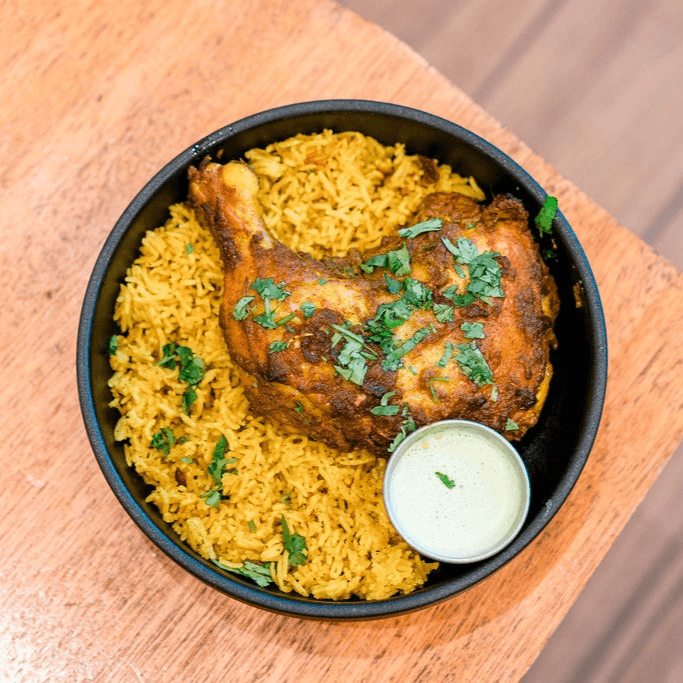 Somali Chicken Rice Bowl.