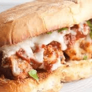 Meatball Parmigiana.