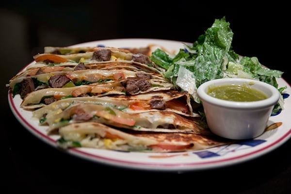 Southwestern BBQ Chicken Quesadilla.