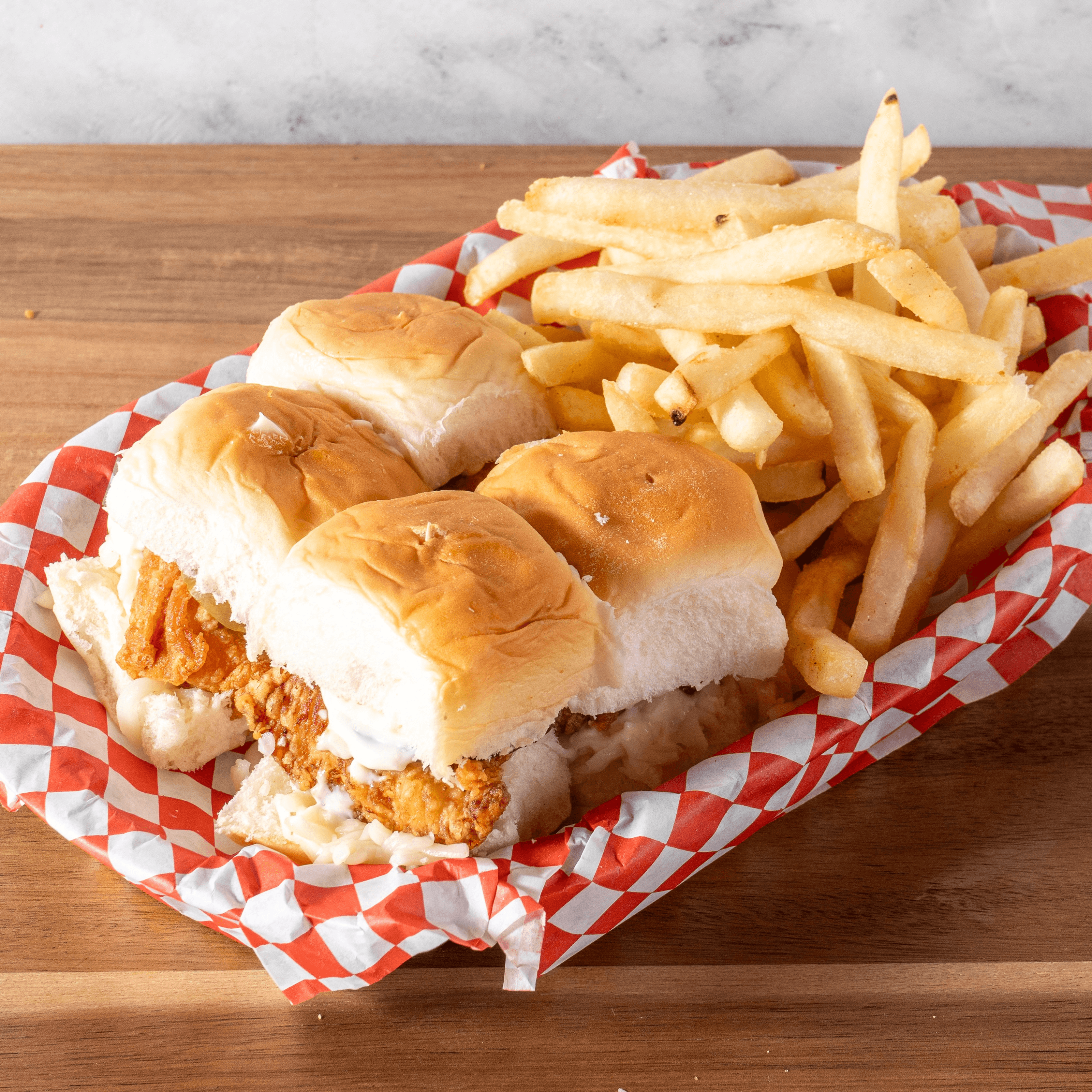 Mini Sliders W/Fries.