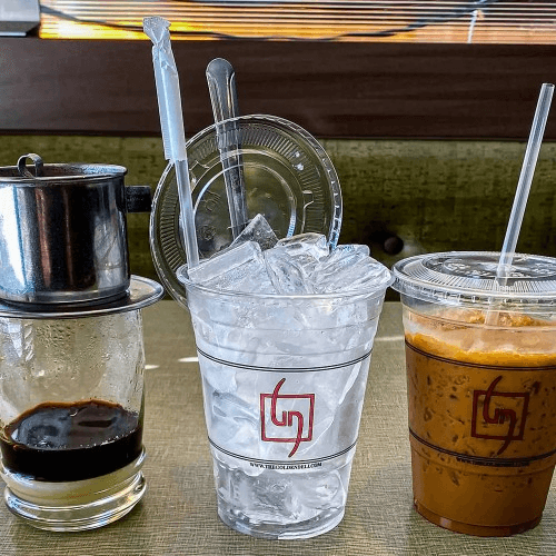Iced French Roasted Coffee with Condensed Milk (Ca Phe Sua Da).