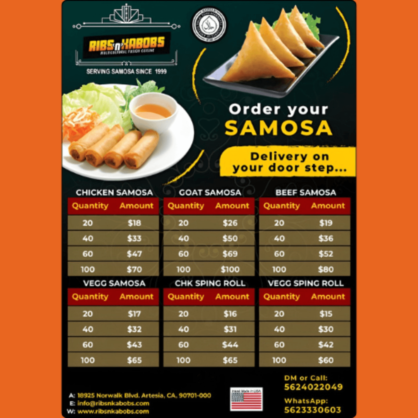 Order Your Samosas!