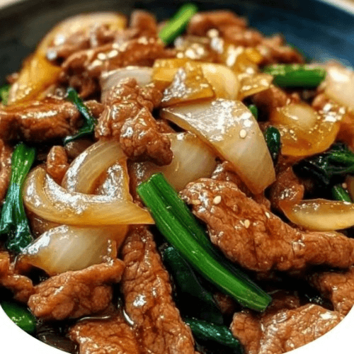 Sliced Pork with Scallions.