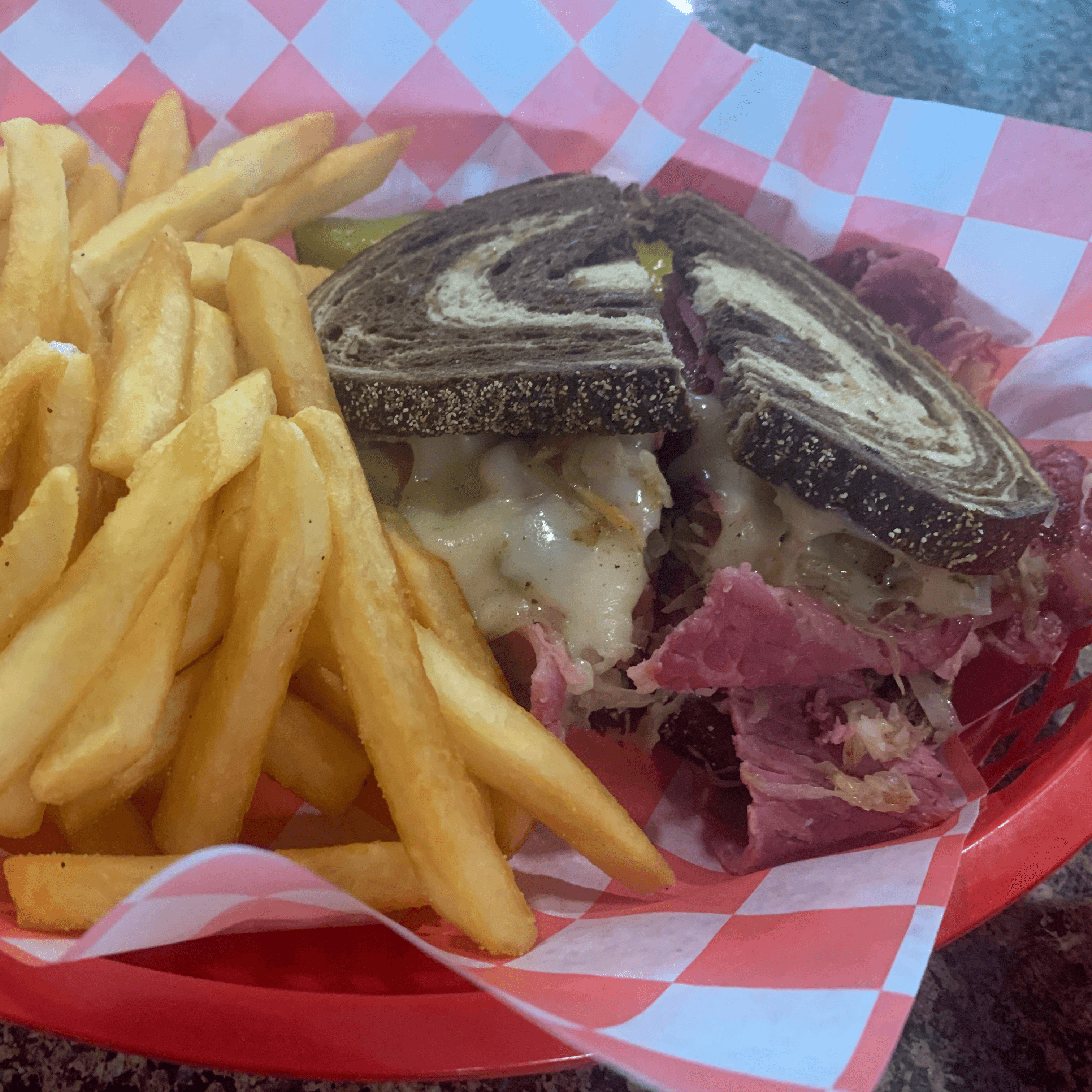 Grilled Reuben Sandwich.