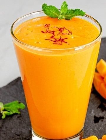 Mango Saffron Lassi.