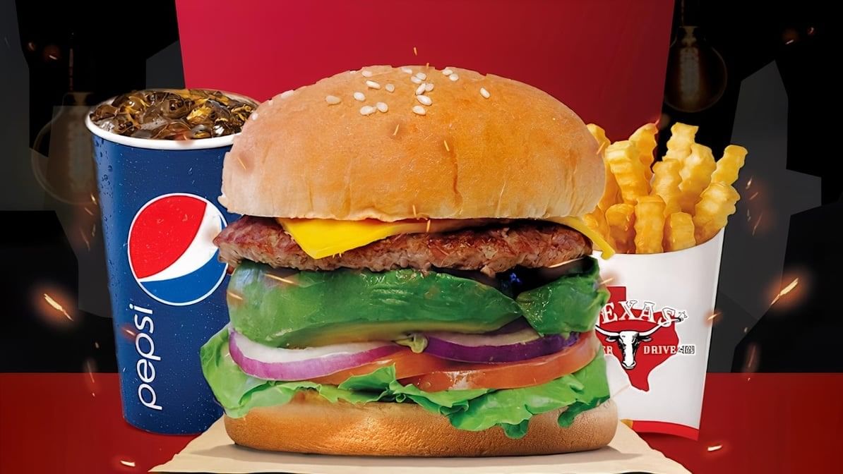 Avocado Cheeseburger Combo.