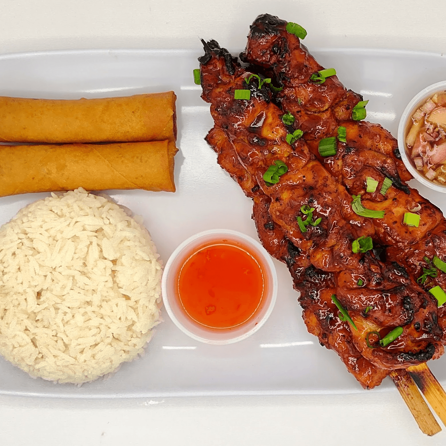 Chicken Bbq Combo (3 Chicken Skewers).