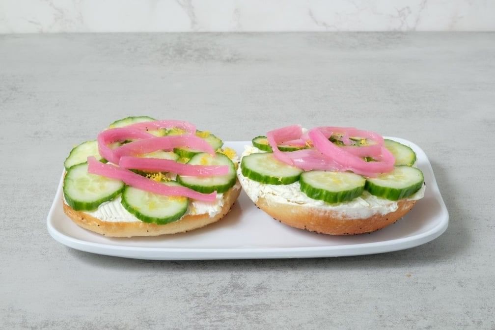 Open Face Cucumber Crisp.